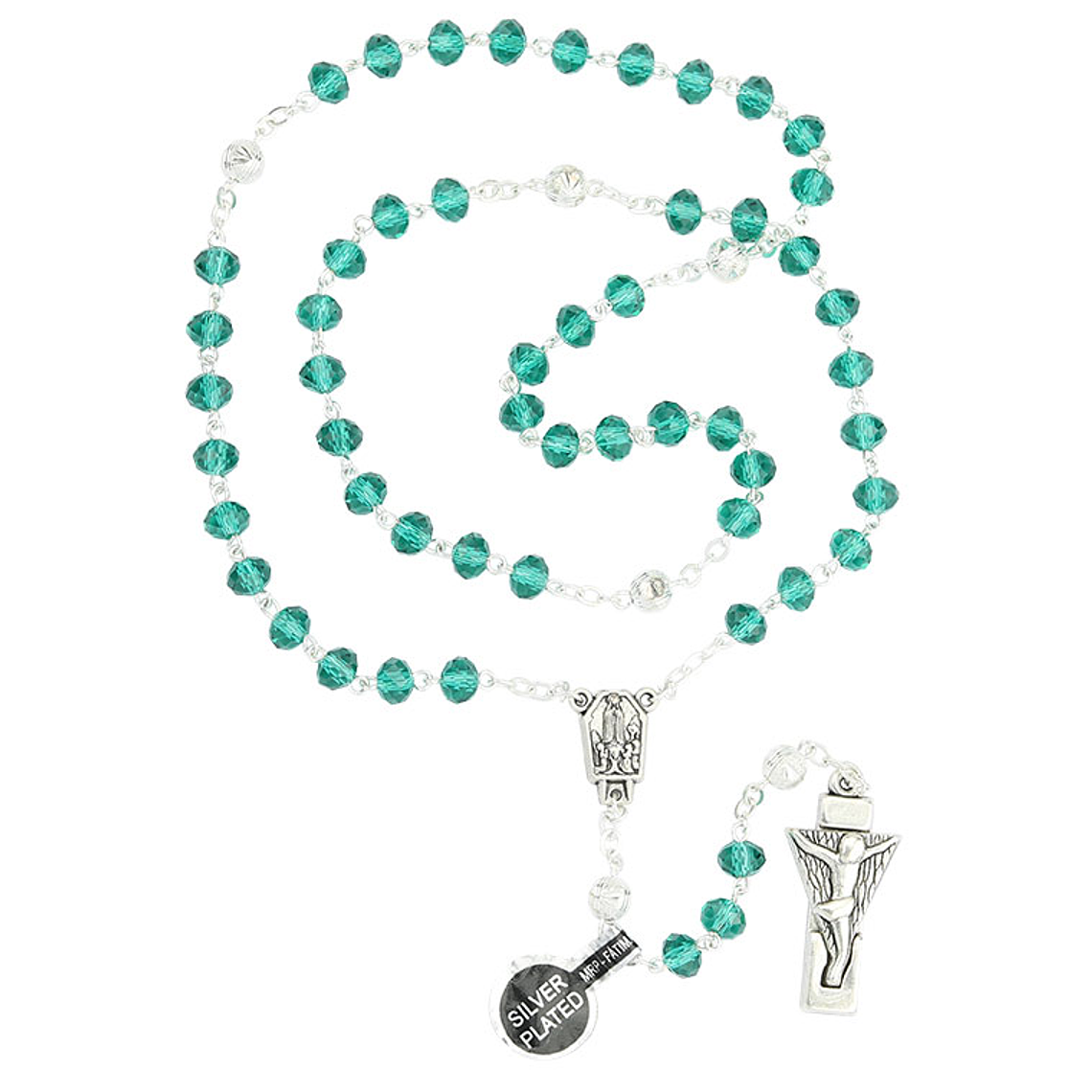 Rosary of Fátima Green Crystal 1
