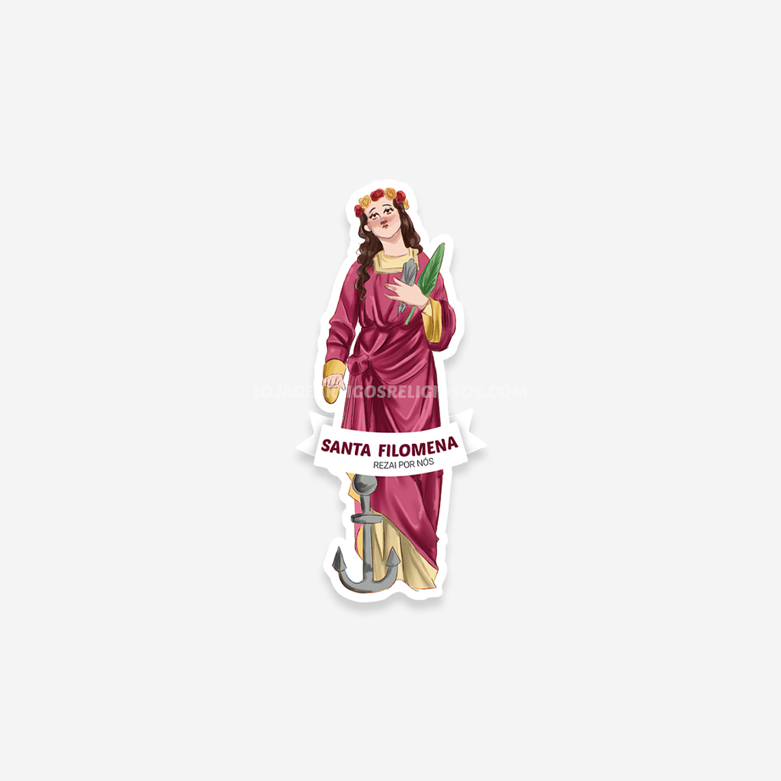 Saint Philomena Catholic Sticker 1