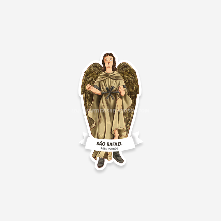 Autocolante católico de São Rafael 1