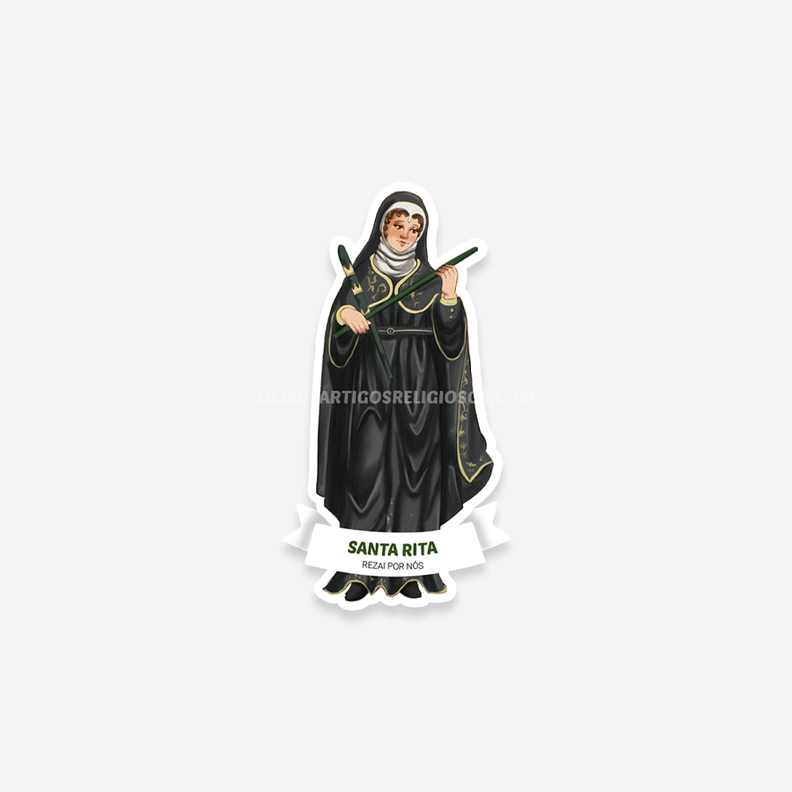 Autocolante católico de Santa Rita 1
