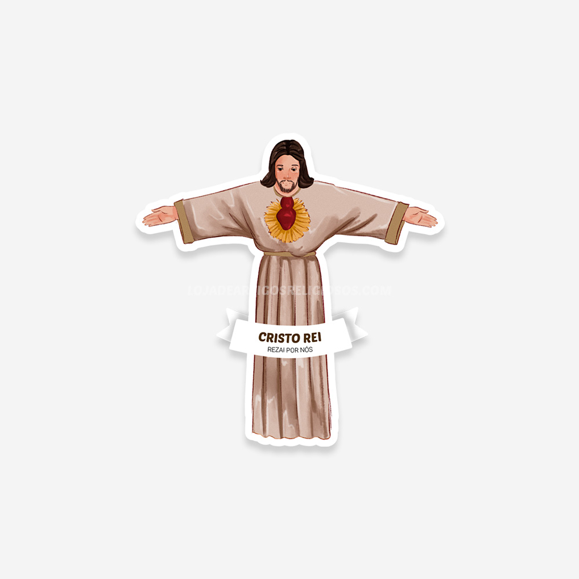 Autocolante católico de Cristo Rei 1