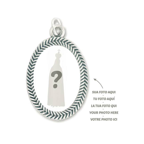 Medalha Prateada Personalizável 