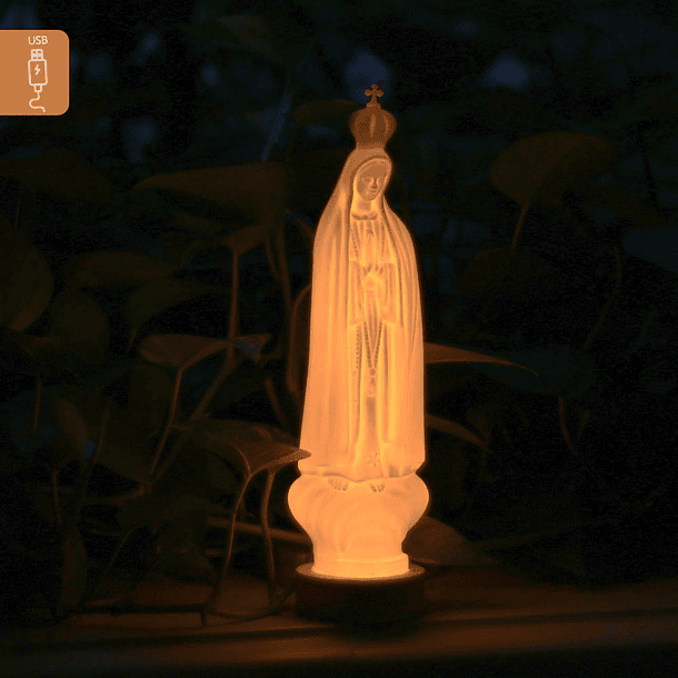 Nossa Senhora de Fátima Iluminada - Candeeiro LED USB 2