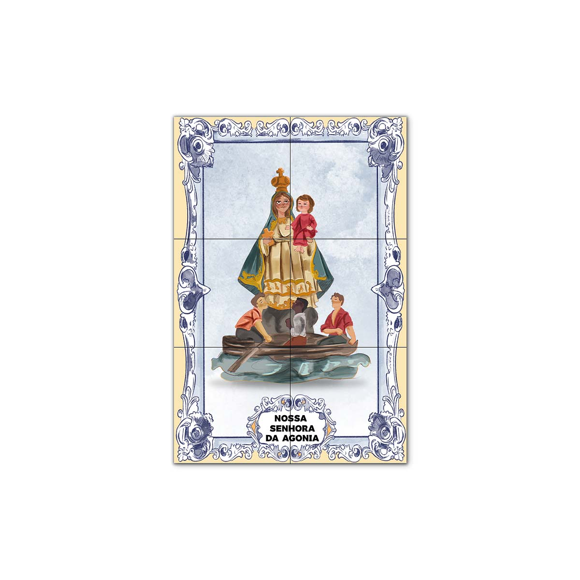 Painel de Azulejos de Nossa Senhora da Agonia 30 cm x 45 cm 1