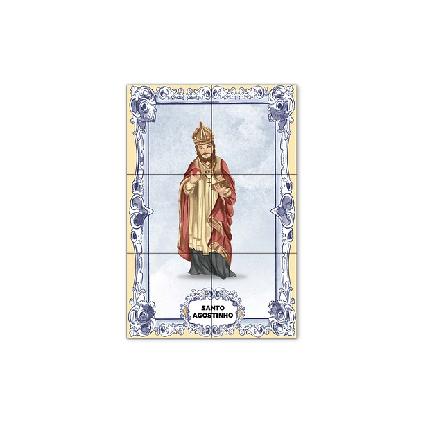 Painel de Azulejos de Santo Agostinho 30 cm x 45 cm 1