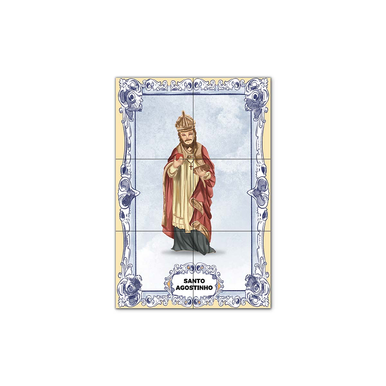Painel de Azulejos de Santo Agostinho 30 cm x 45 cm 1