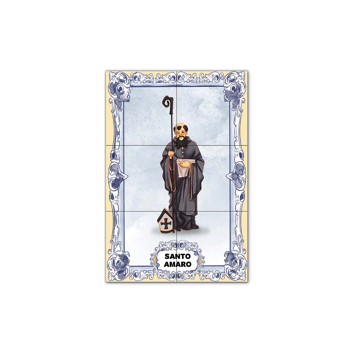 Painel de Azulejos de Santo Amaro 30 cm x 45 cm 1