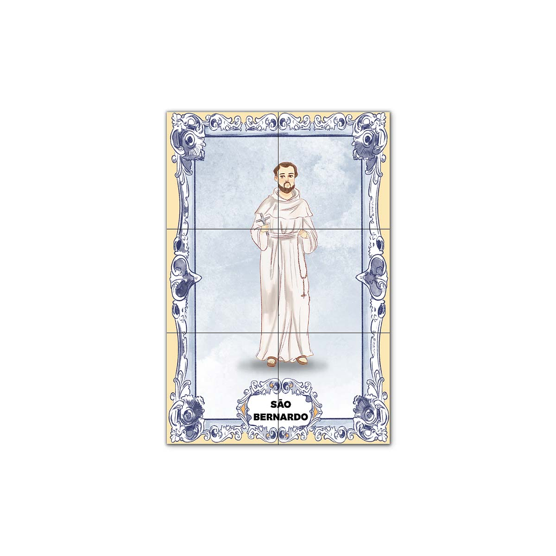 Painel de Azulejos de São Bernardo 30 cm x 45 cm 1