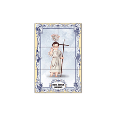 Painel de Azulejos do Bom Jesus Menino 30 cm x 45 cm
