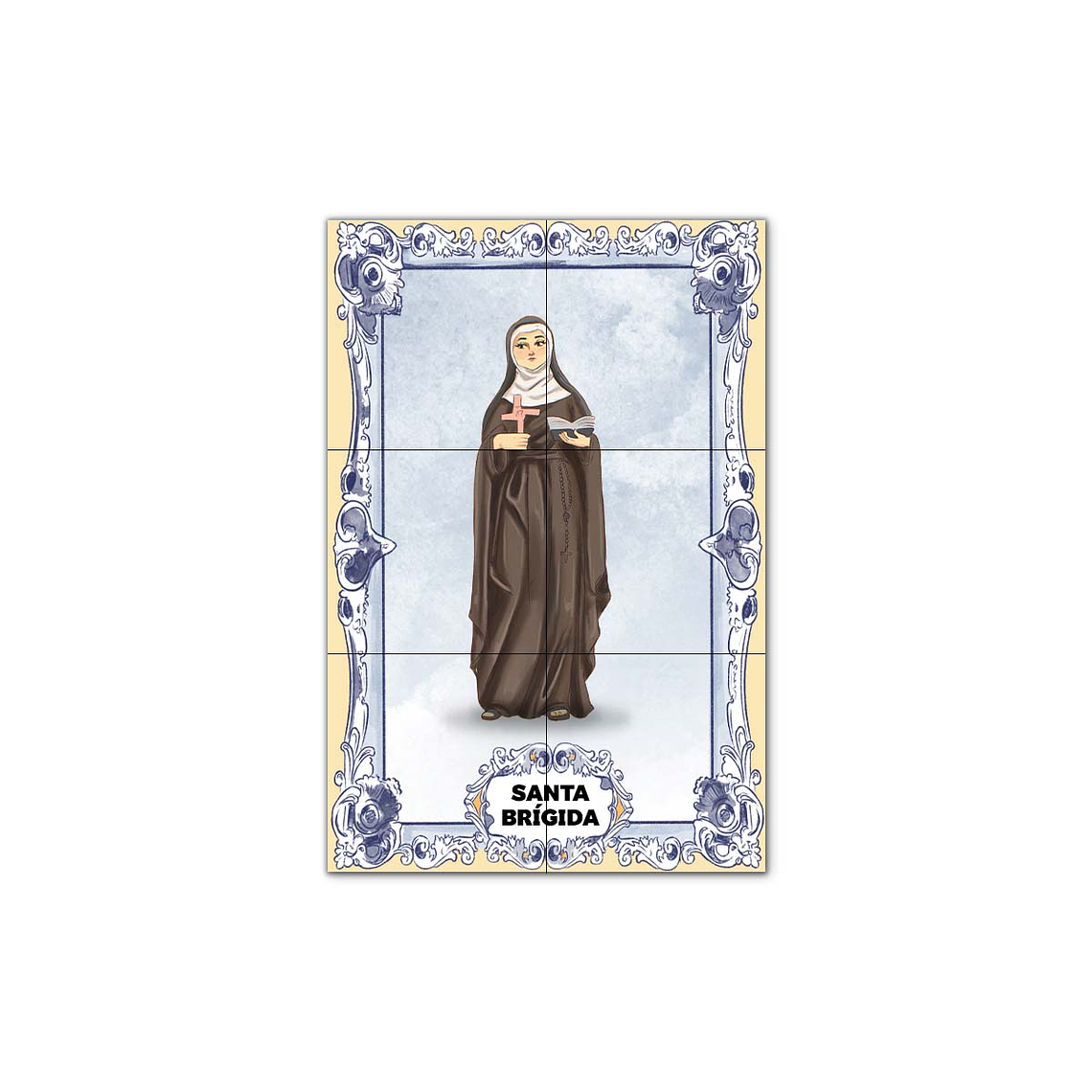 Painel de Azulejos de Santa Brígida 30 cm x 45 cm 1