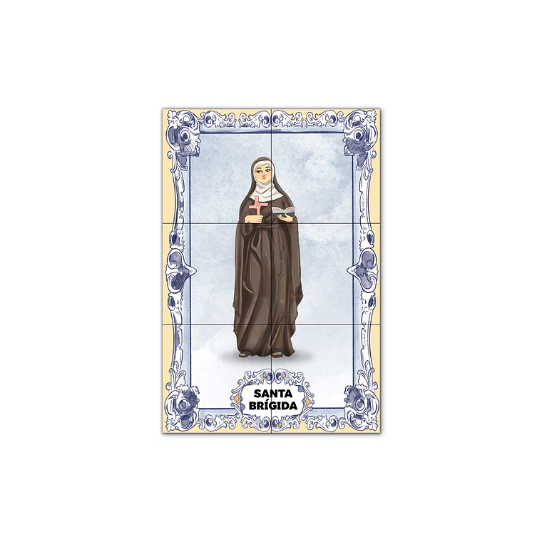 Painel de Azulejos de Santa Brígida 30 cm x 45 cm 1