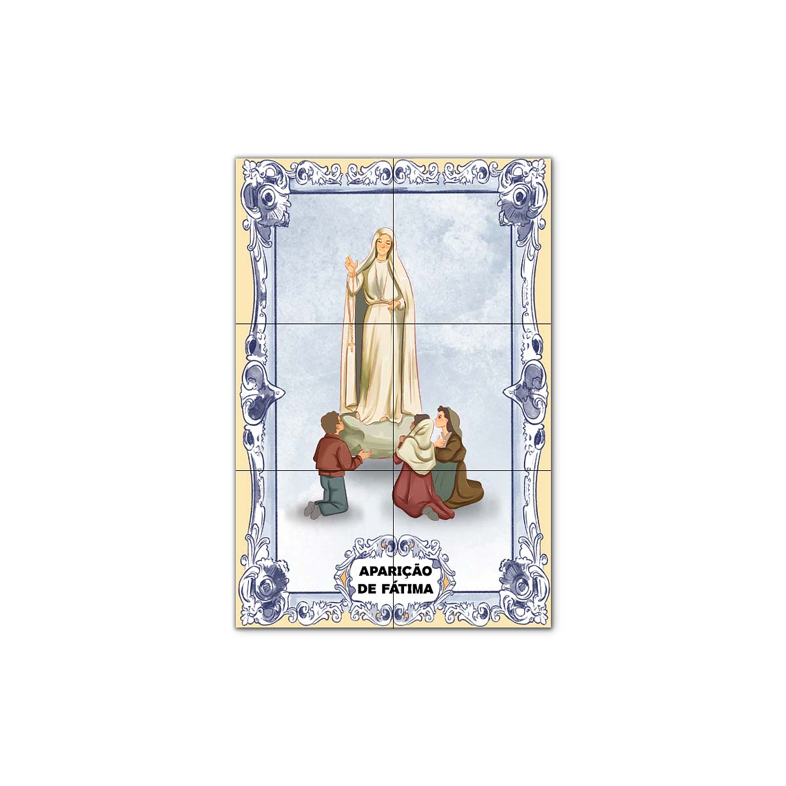 Azulejos de l'Apparition de Fátima 30 cm x 45 cm 1