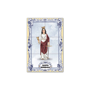 Saint Barbara Tile Panel 30 cm x 45 cm