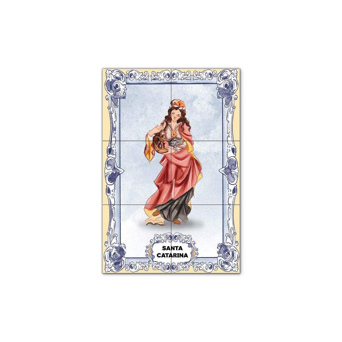 Painel de Azulejos de Santa Catarina 30 cm x 45 cm 1