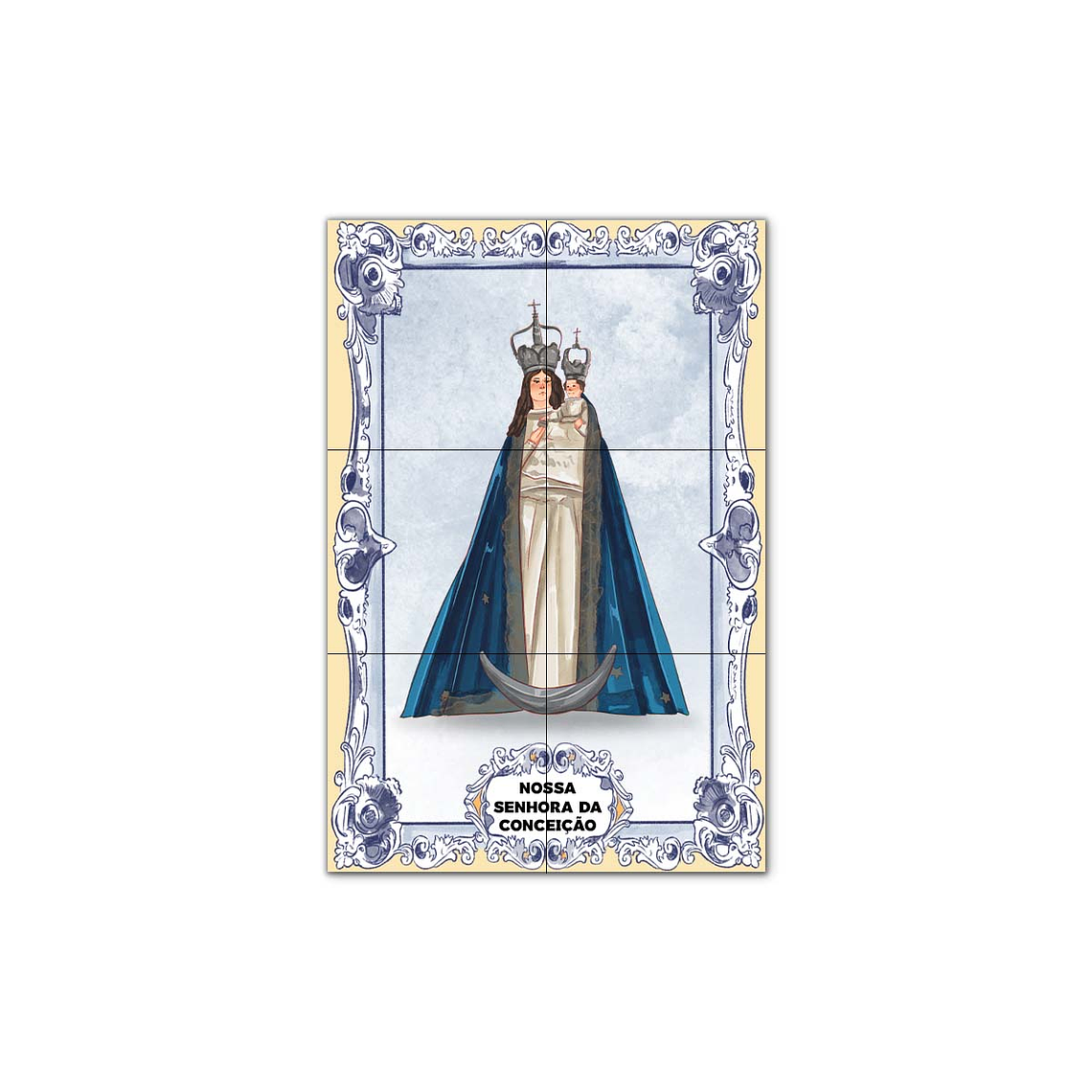 Painel de Azulejos de Nossa Senhora da Conceição 30 cm x 45 cm 1