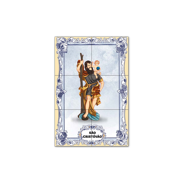 Painel de Azulejos de São Cristóvão 30 cm x 45 cm 1