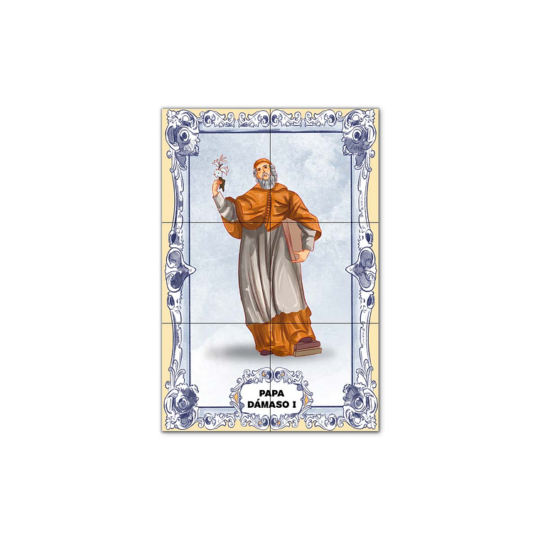 Painel de Azulejos do Papa Dâmaso I 30 cm x 45 cm 1