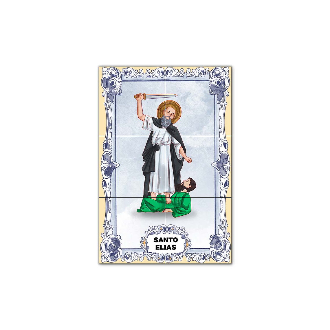 Painel de Azulejos de Santo Elias 30 cm x 45 cm 1