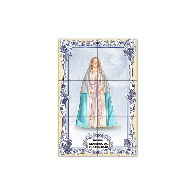 Painel de Azulejos de Nossa Senhora da Encarnação 30 cm x 45 cm 1