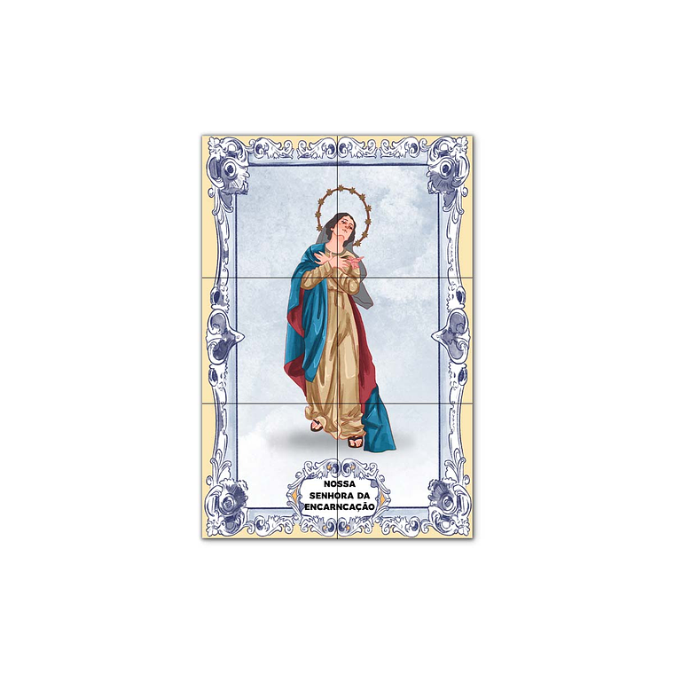 Painel de Azulejos de Nossa Senhora da Encarnação 30 cm x 45 cm 1