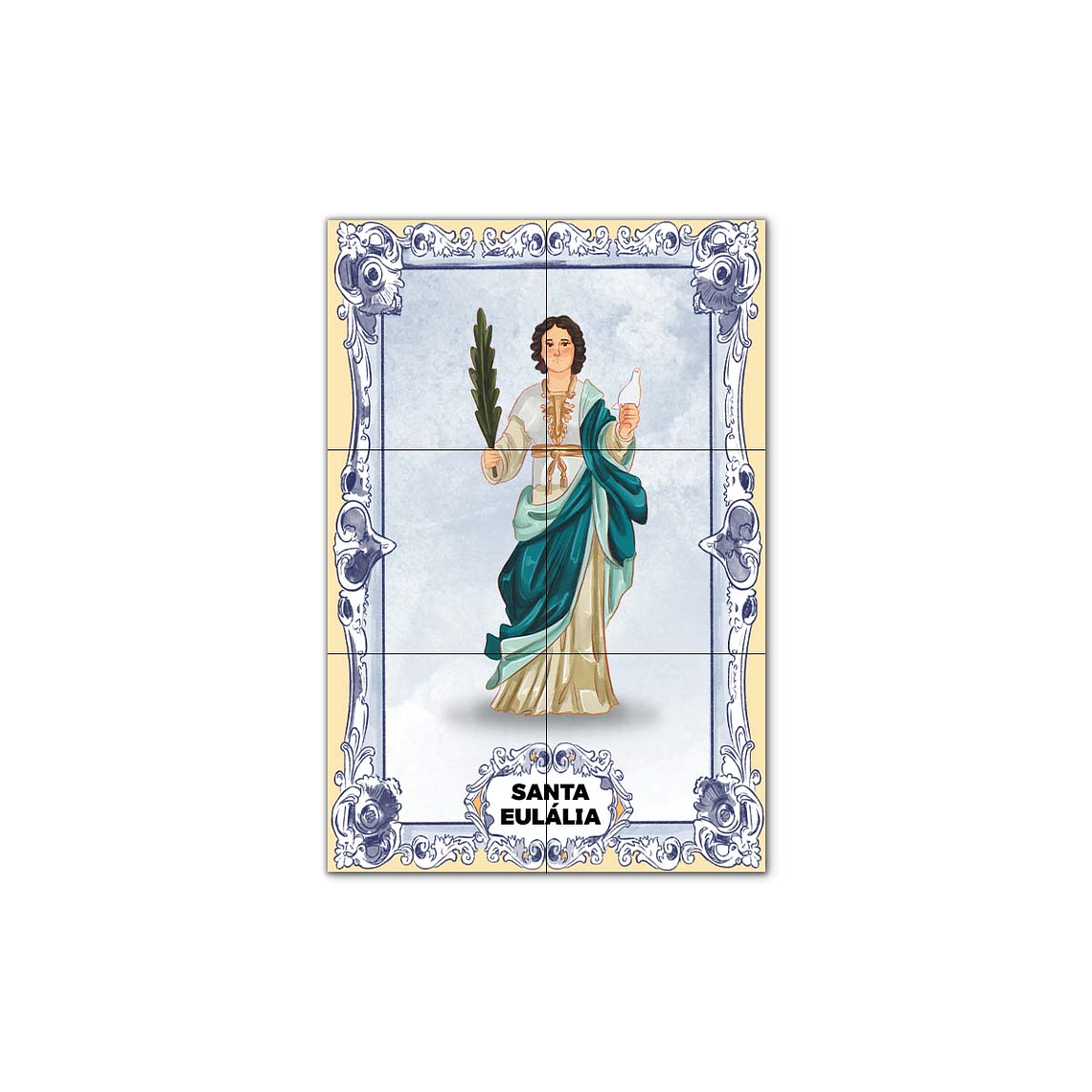 Painel de Azulejos de Santa Eulália 30 cm x 45 cm 1