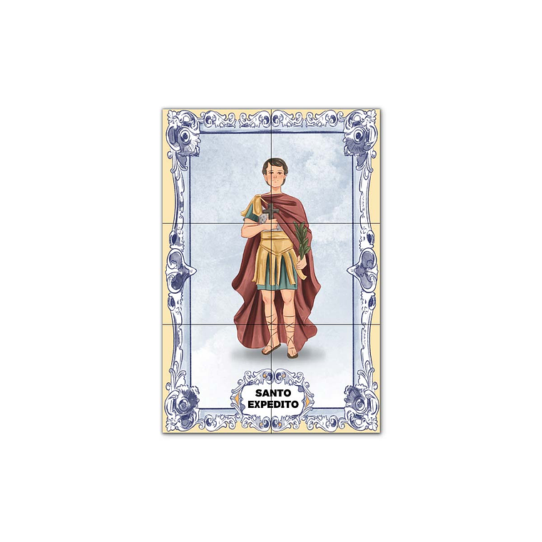 Painel de Azulejos de Santo Expedito 30 cm x 45 cm 1