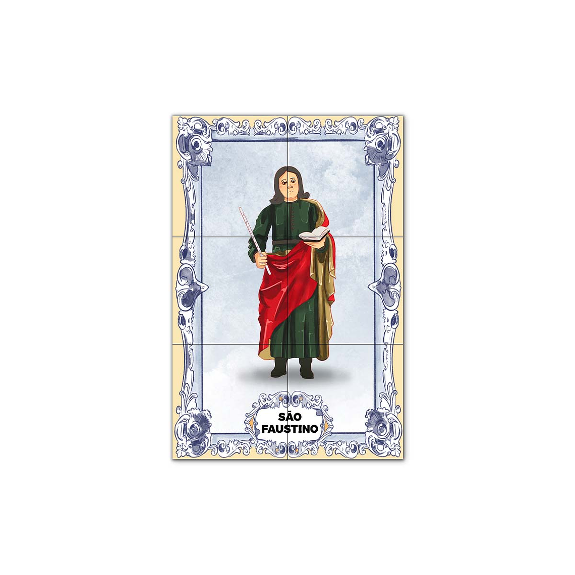 Painel de Azulejos de São Faustino 30 cm x 45 cm 1