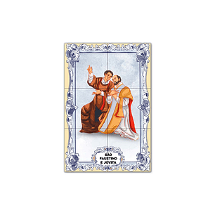 Saint Faustinus and Saint Jovita Tile Panel 30 cm x 45 cm