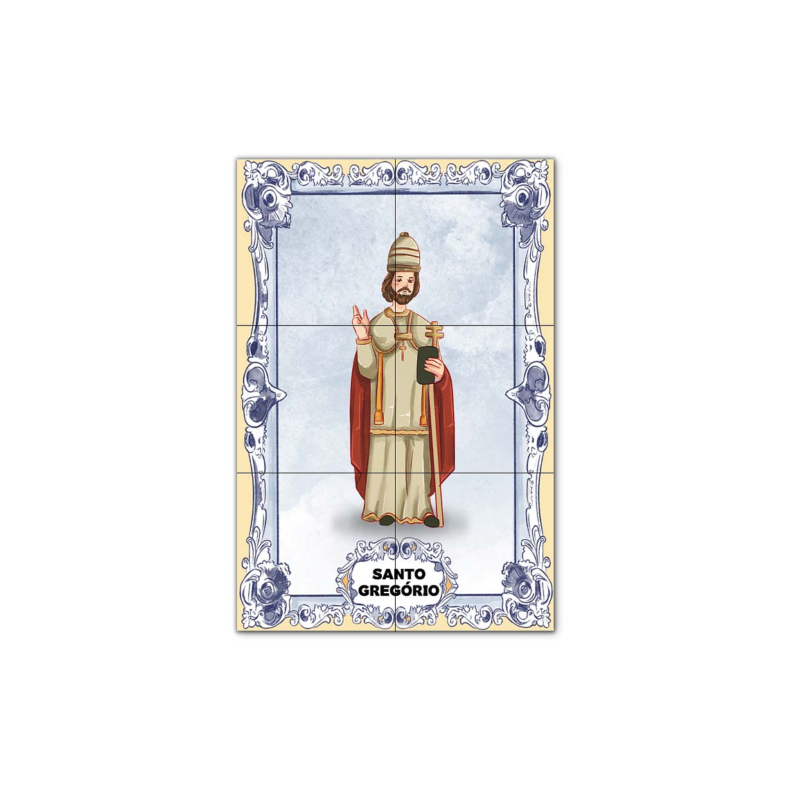 Painel de Azulejos de São Gregório 30 cm x 45 cm 1