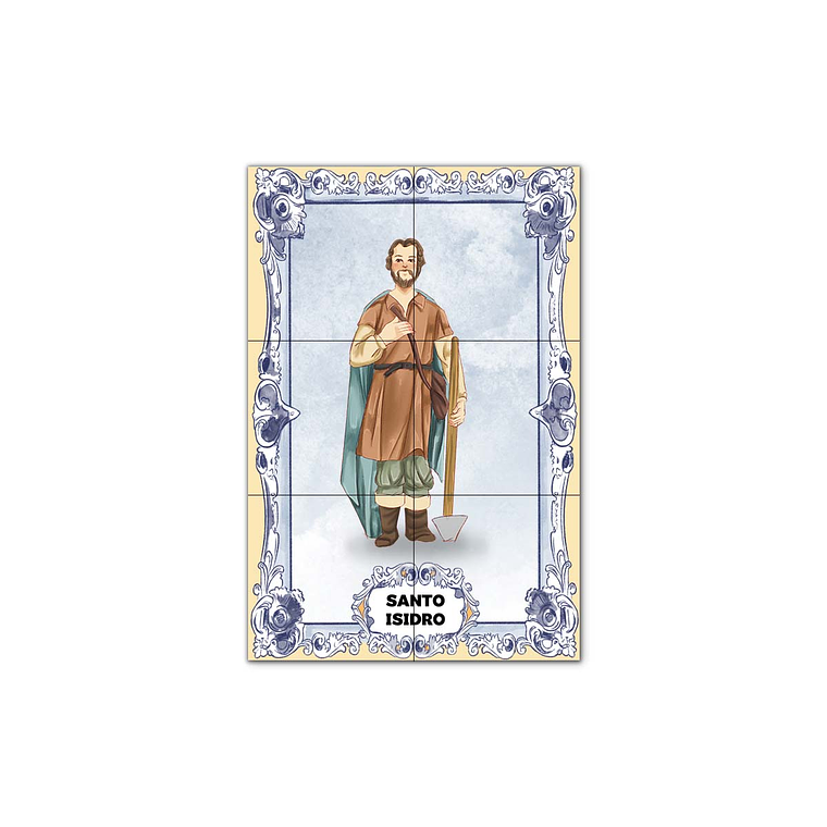 Painel de Azulejos de Santo Isidro 30 cm x 45 cm 1