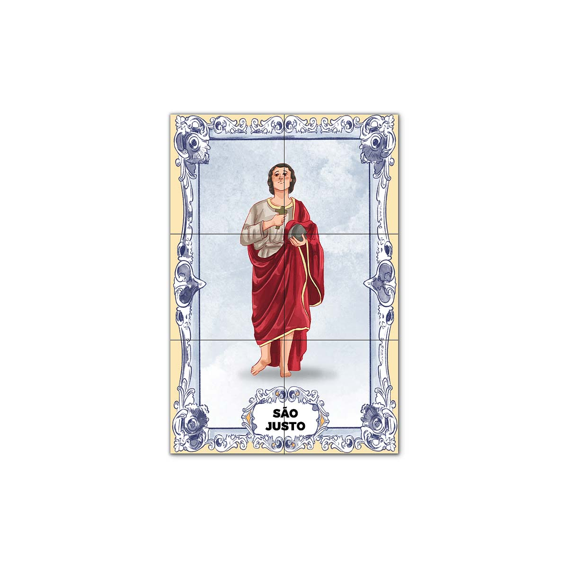 Painel de Azulejos de São Justo 30 cm x 45 cm 1
