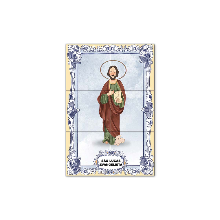 Painel de Azulejos de São Lucas Evangelista 30 cm x 45 cm 1