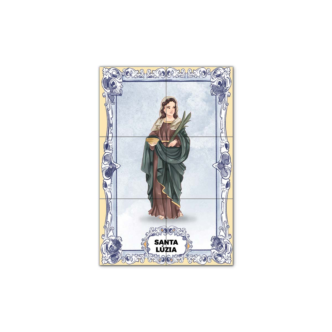 Painel de Azulejos de Santa Luzia 30 cm x 45 cm 1