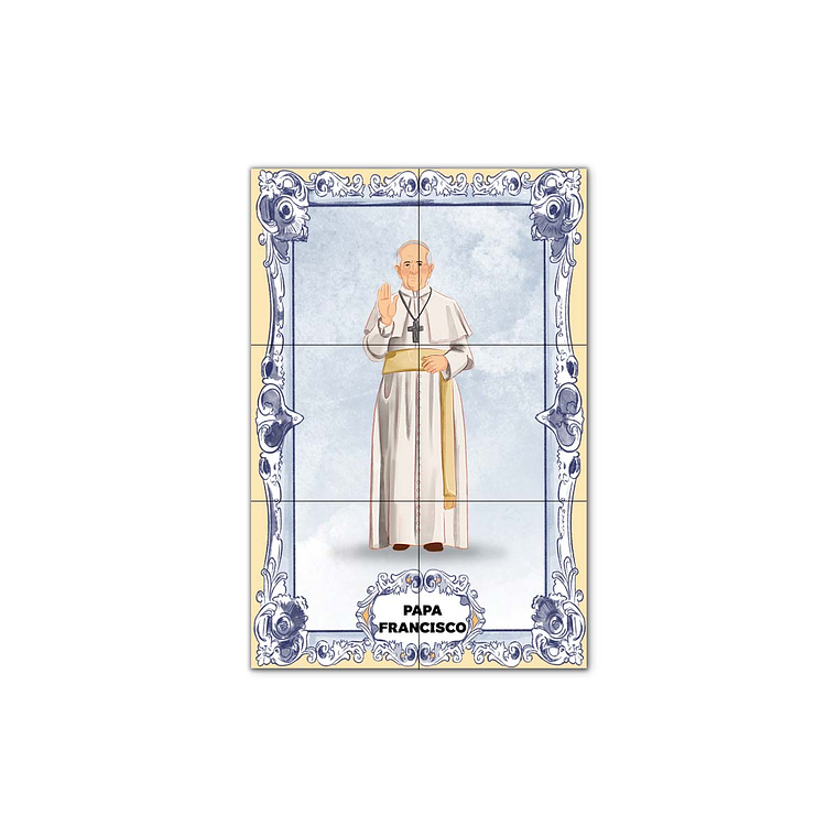 Painel de Azulejos do Papa Francisco 30 cm x 45 cm 1