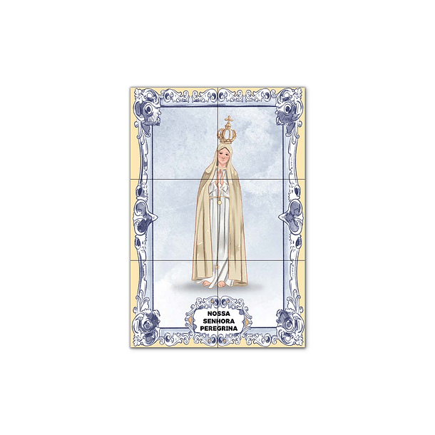 Painel de Azulejos de Nossa Senhora Peregrina 30 cm x 45 cm 1