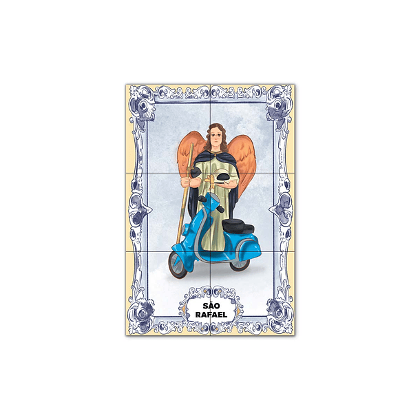 Painel de Azulejos de São Rafael 30 cm x 45 cm 1