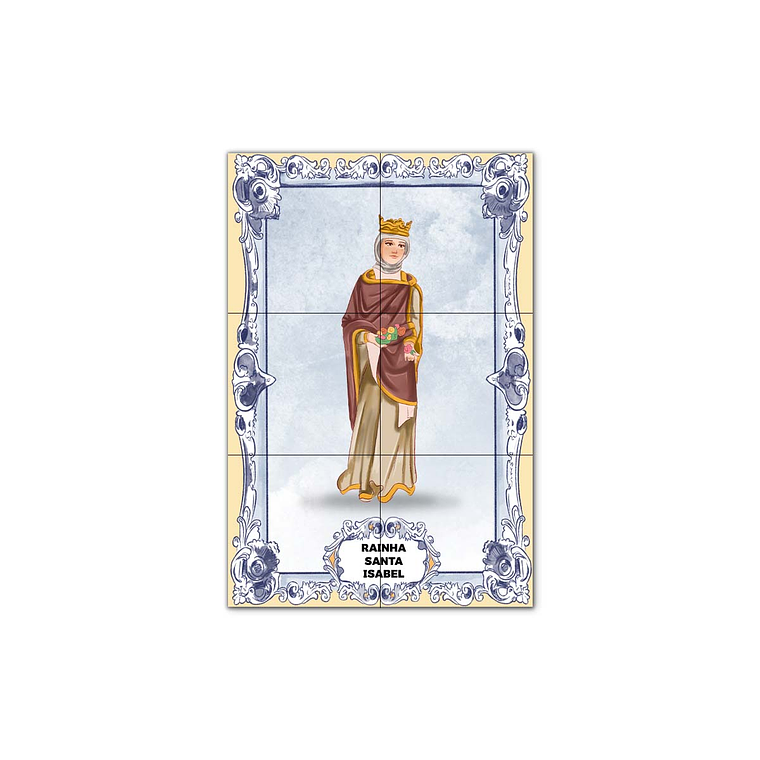 Painel de Azulejos de Rainha Santa Isabel 30 cm x 45 cm 1
