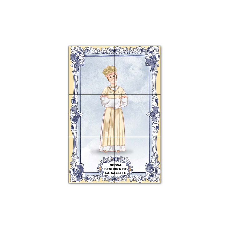 Painel de Azulejos de Nossa Senhora de La Salette 30 cm x 45 cm 1