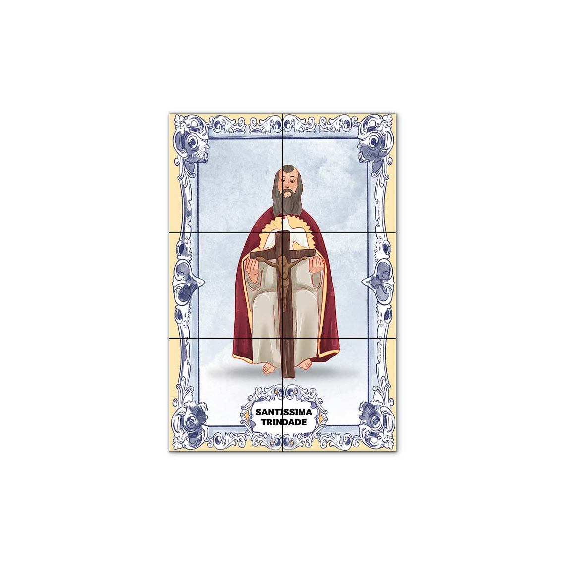 Painel de Azulejos da Santíssima Trindade 30 cm x 45 cm 1