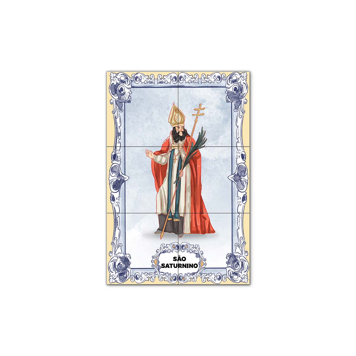 Painel de Azulejos de São Saturnino 30 cm x 45 cm 1