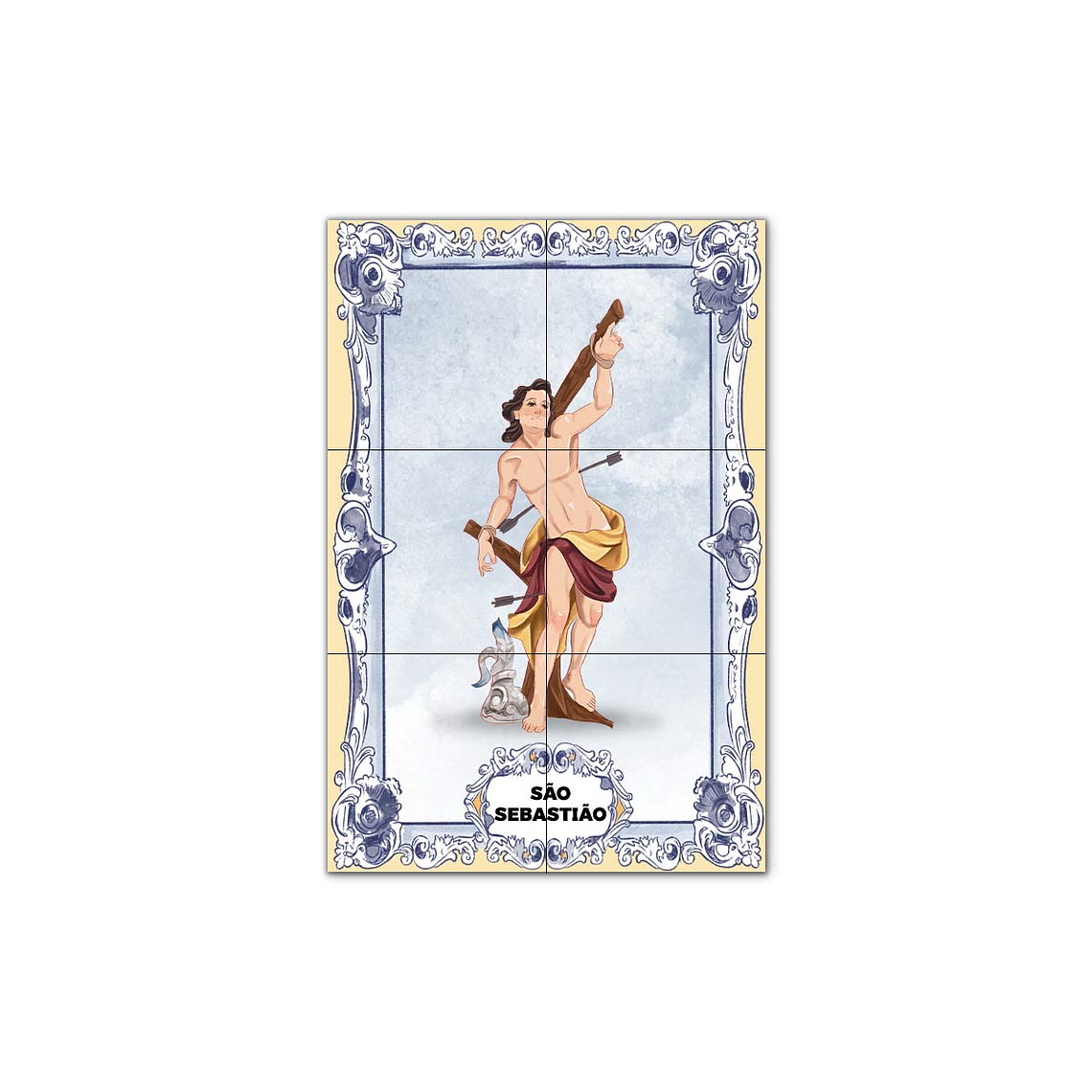 Painel de Azulejos de São Sebastião 30 cm x 45 cm 1
