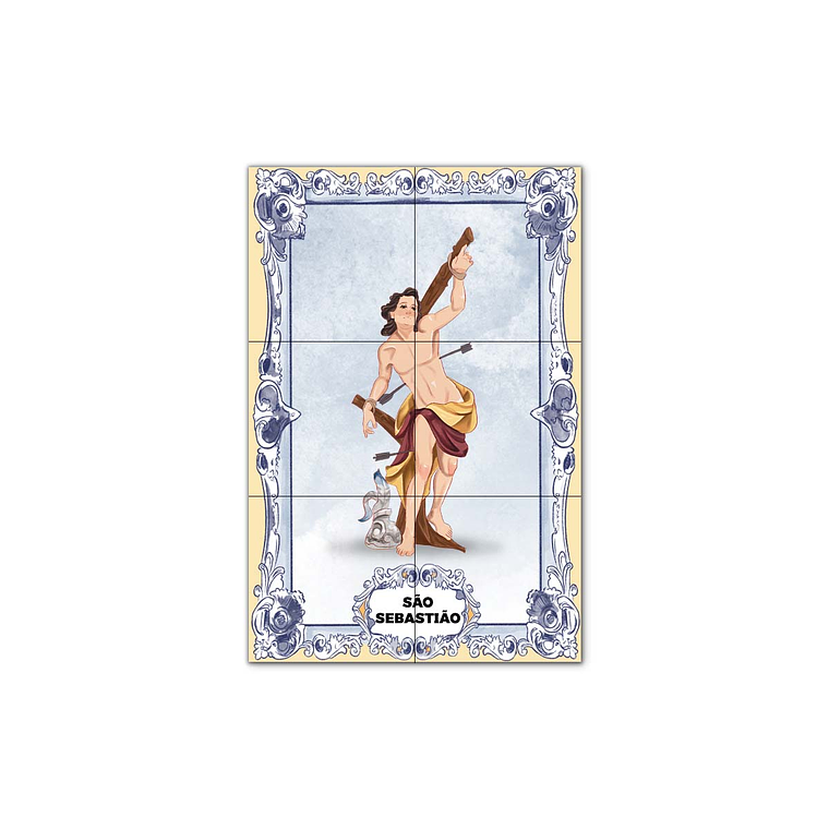 Painel de Azulejos de São Sebastião 30 cm x 45 cm 1
