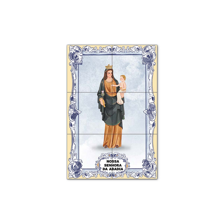 Painel de Azulejos de Nossa Senhora da Abadia 30 cm x 45 cm 1