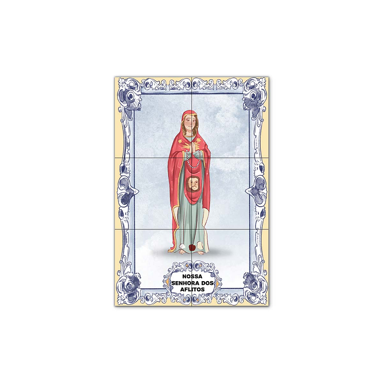 Painel de Azulejos de Nossa Senhora dos Aflitos 30 cm x 45 cm 1