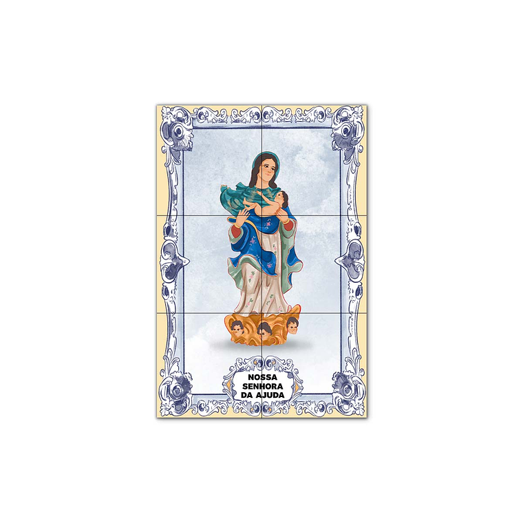 Painel de Azulejos de Nossa Senhora da Ajuda 30 cm x 45 cm 1