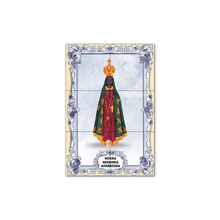 Painel de Azulejos de Nossa Senhora Aparecida 30 cm x 45 cm 1