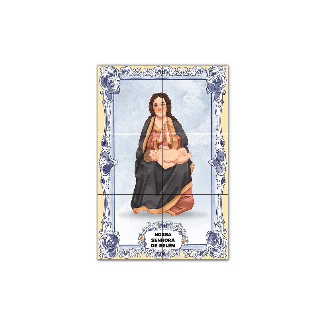 Painel de Azulejos de Nossa Senhora de Belém 30 cm x 45 cm 1