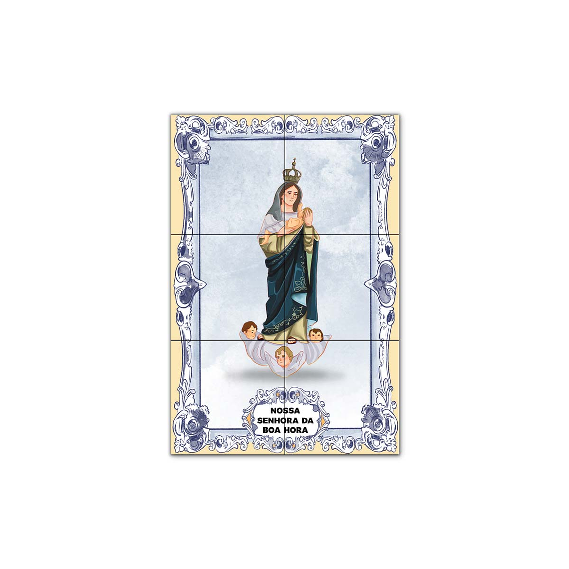 Painel de Azulejos de Nossa Senhora da Boa Hora 30 cm x 45 cm 1