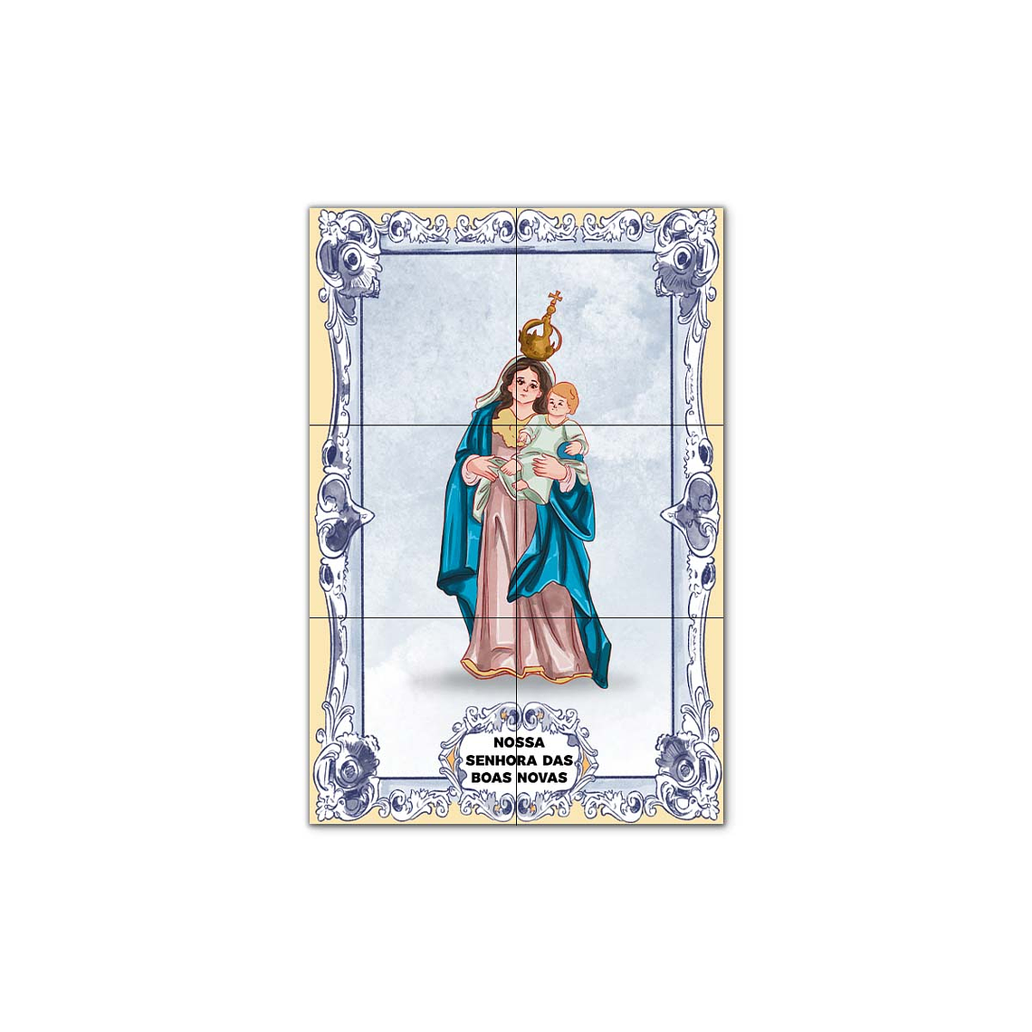 Painel de Azulejos de Nossa Senhora das Boas Novas 30 cm x 45 cm 1