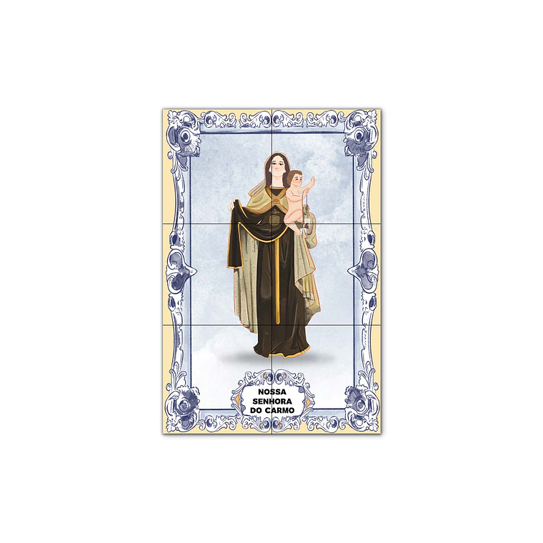 Painel de Azulejos de Nossa Senhora do Carmo 30 cm x 45 cm 1